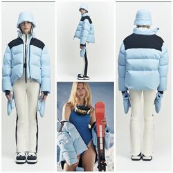 Zara крутая куртка-пуховик из лыжной лимитированной коллекции. Шикарная
