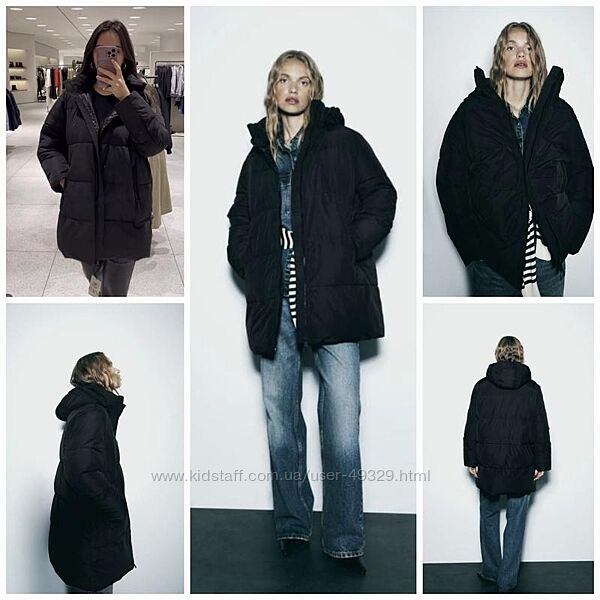 Пуховий анорак, зимова куртка від Zara. Тепла, красива, практична. Хіт