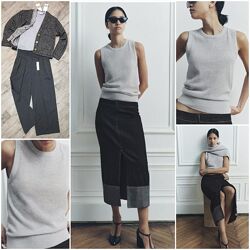 Дуже крутий светр-жилет, маєчка Zara з овечої та альпакової вовни. New