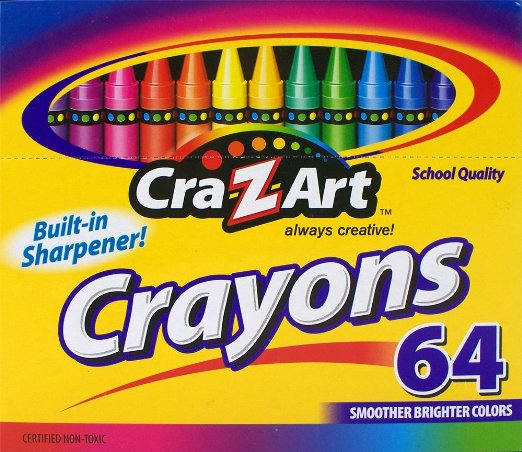 Восковые мелки Crayons 64 шт. набор с точилкой