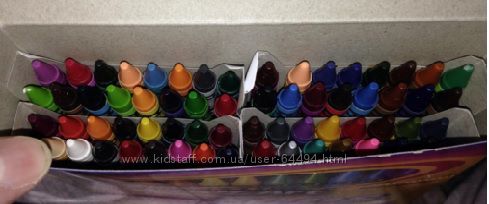 восковые мелки Crayons, 64 шт. в упаковке  с точилкой