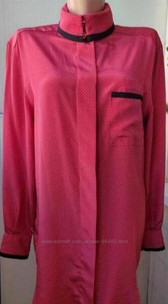 Вишукана коралова блуза у чорну цяточку преміум бренду Basler