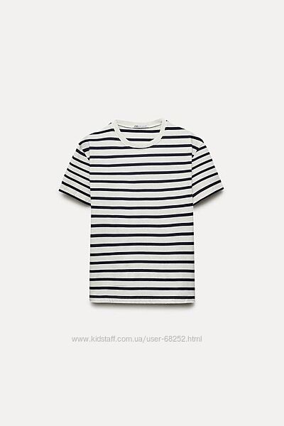 Футболки в смужку ZARA. Дві моделі, останні. Розмір М