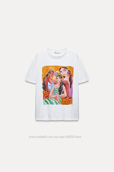 Футболка ZARA з яскравим принтом з нової колекції