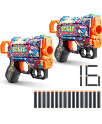 Бластер X-Shot Skins Menace - Sonic Robotnik 2 Pack  16 Darts by ZURU.