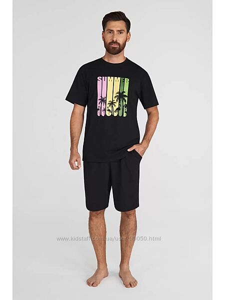 Чоловіча піжама шорти футболка Домашній комплект для чоловіків Ellen 2070