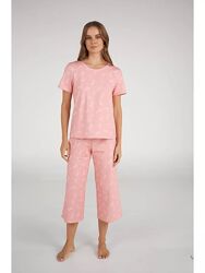 Піжама жіноча футболка та капрі. Домашній комплект з бриджами. Ellen 2089