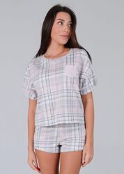 Жіноча піжама з шортами. Комплект для дому шорти та футболка Роксана 1303