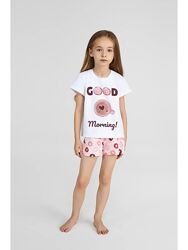 Піжама на дівчинку з шортами. Дитяча піжама шорти та футболка. Ellen 2070