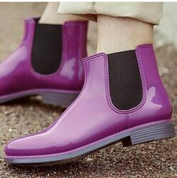 Резиновые женские сапоги ботинки Бора 37р.