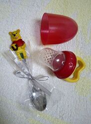 Ложка с декором-фигуркой из полимерной глины ниблер canpol