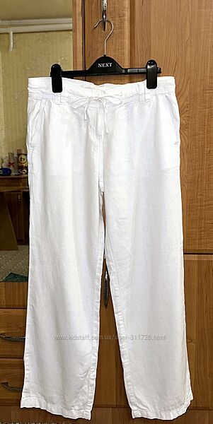 Белые льяные брюки