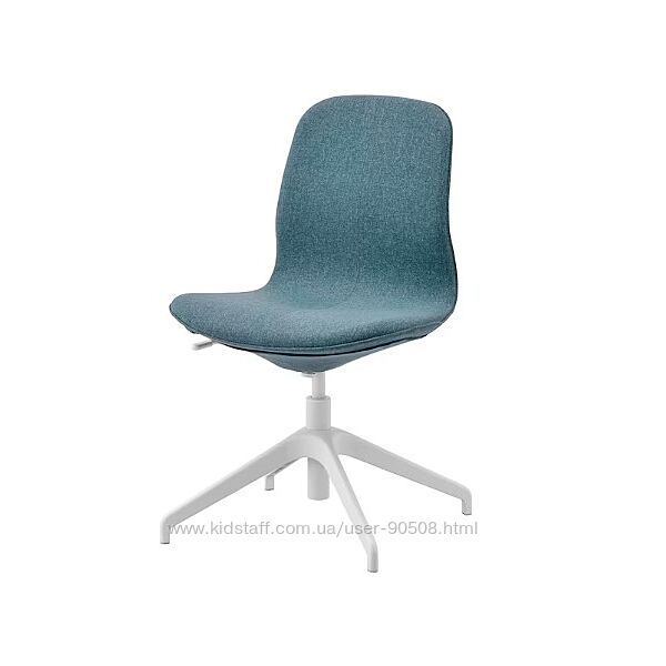 Крісло стілець для дому і офісу ГУННАРЕД синій, білий