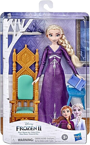 Лялька Ельза з троном, столиком і книжкою Фроузен2, оригінал від Hasbro