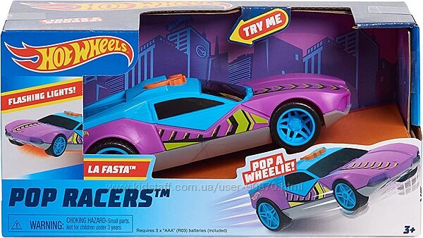 Машинка Hot Wheels Pop Racers La Fasta зі світлом і звуком, оригінал США