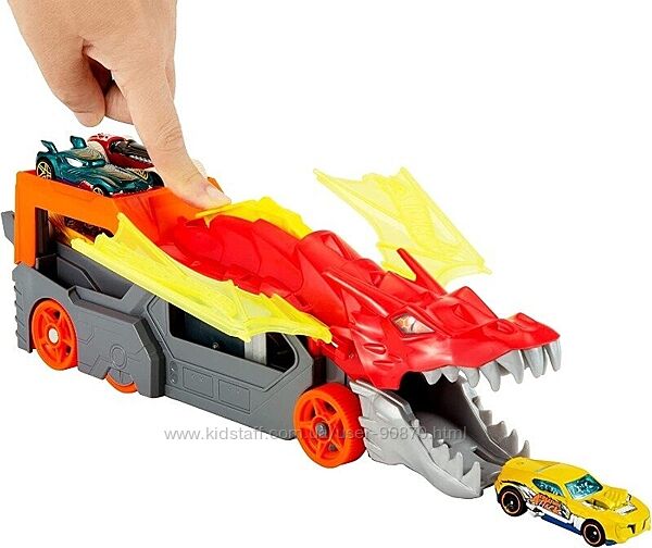 Хот вілс Дракон Hot wheels Dragon launch transporter запускач транспортер