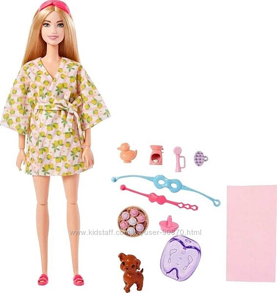 Лялька Барбі відпочинок у спа, оригінал від Mattel. Ігровий набір з аксесуа