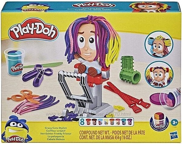 Набір для творчості Hasbro Перукарня Play-Doh Crazy Cuts Stylist Hair Salon