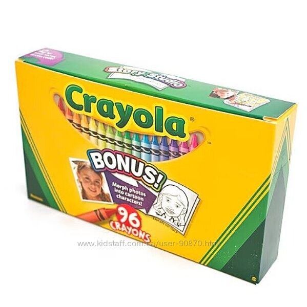 Великий набір воскових олівців Crayola 96 штук оригінал. Восковые карандаши