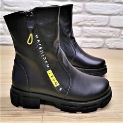 Кожаные зимние ботинки N-Style 033-5-2107 р.33-21 см