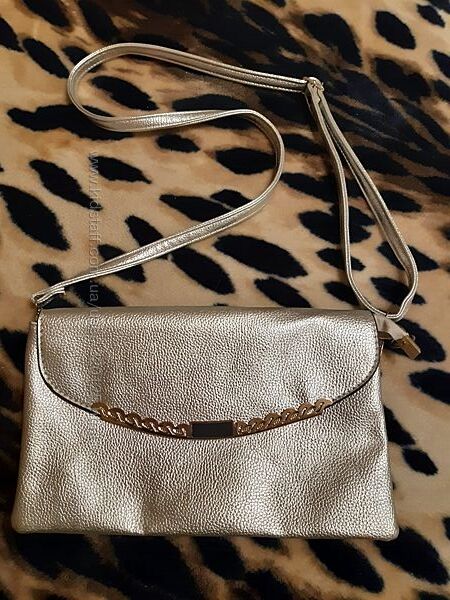 Сумка срібло через плече