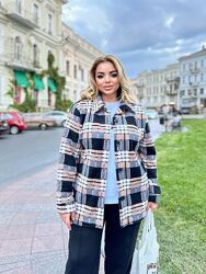 Теплая рубашка в клетку 52-54 56-58 60-62