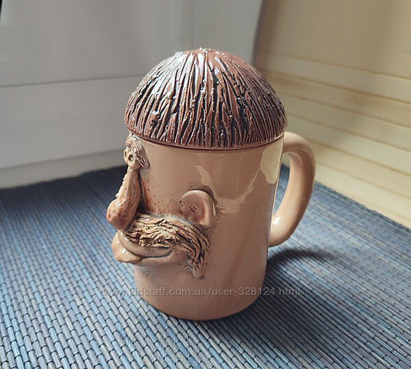 Веселая заварочная чашка, керамика hand made