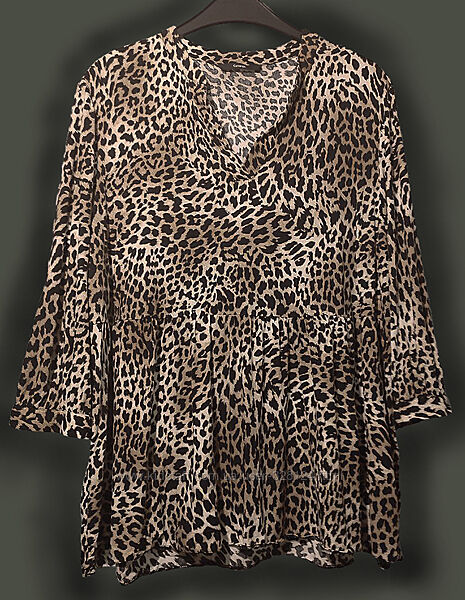 Блузка с баской и леопардовым принтом от ТМ George