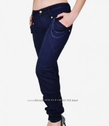  Женские джинсы с вышитым узором Размер 26