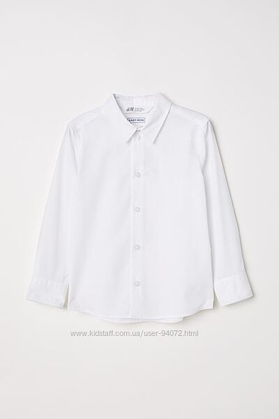 H&M Рубашка Easy Iron легкая глажка для 5-6 лет