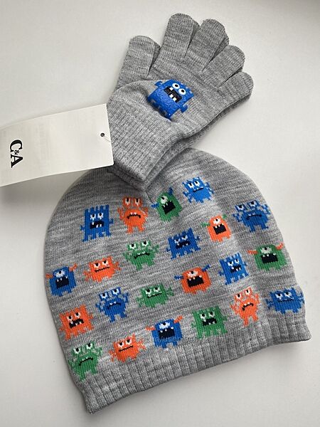 C&A Комплект из шапочки и перчаток для 4-7 лет