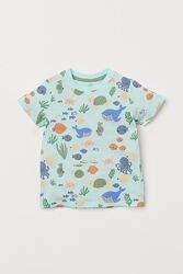 H&M Гарна футболочка з рибками для 6-18 місяців