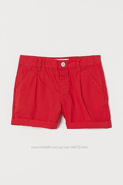H&M Яскраві червоні шортики для 6-7 років