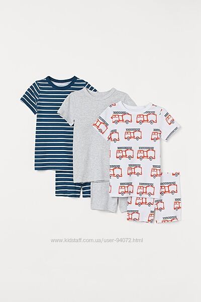 H&M Хлопкові літні піжамки для 4-10 років