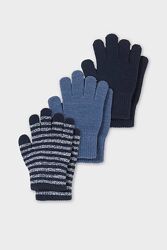 C&A Комплект з 3-х пар рукавичок для 8-12 років
