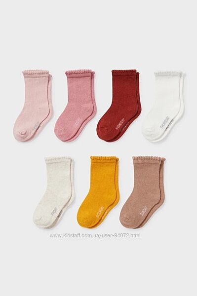 C&A Комплект з 7 пар шкарпеток розмір 21-23