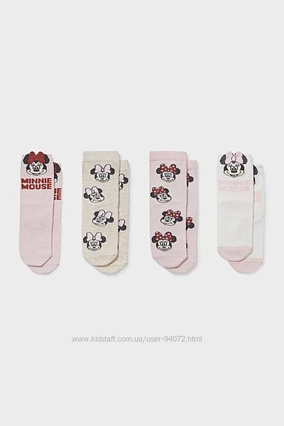 C&A Комплект з 4 пар шкарпеток серії Minnie Mouse розмір 18-20