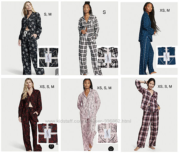 VICTORIAS SECRET виктория сикрет Flannel PJ Set пижама оригинал М, S, XS
