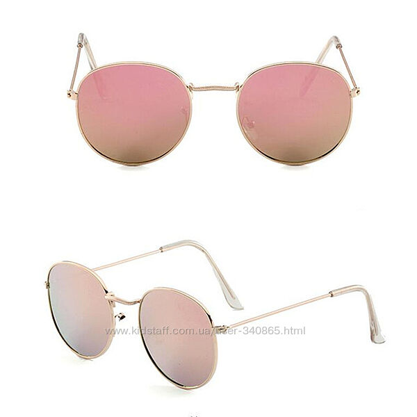 Солнцезащитные очки женские овальные розовое зеркало A9985