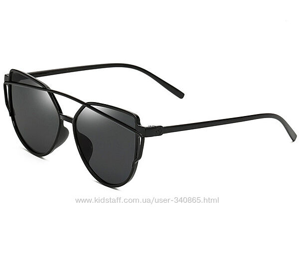 Солнцезащитные очки ретро стиль черные A9983