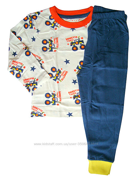 Пижамки трикотажные  для мальчиков  2-6 лет Primark, Англия -поштучно и уп.