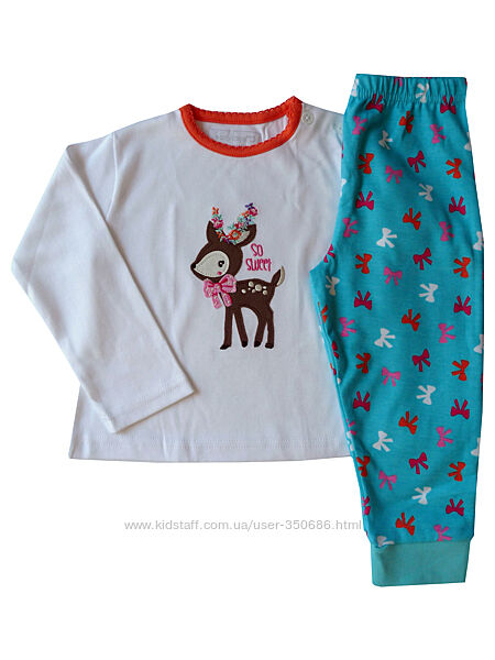 Пижамы трикотажные для девочек до 2-х лет Primark Англия.