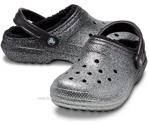 Сабо з блискітками Crocs Classic Glitter Lined, W8
