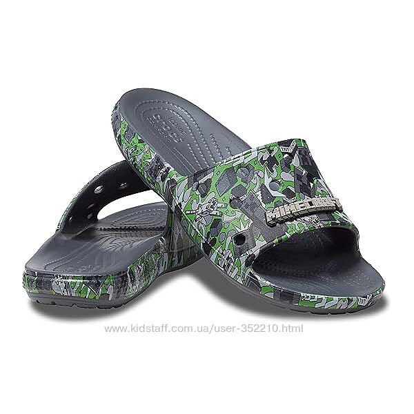 Слайди Crocs Classic Minecraft, W7