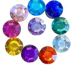 Підвіски Crocs Jibbitz, діаманти, 10 кольорів