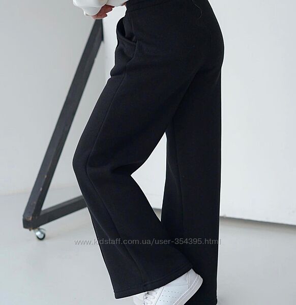 Палаццо - теплі штани на флісі, трьохнитка, преміум якість 140-164