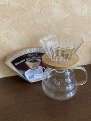 Пуровер для приготування фільтр-кави 600 мл