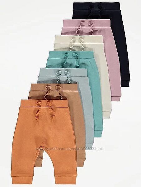 Бавовняні джоггери штани George 9-12, 12-18 міс.
