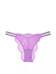 Трусики Double Shine Strap Lace Brazilian Panty Victorias Secret 