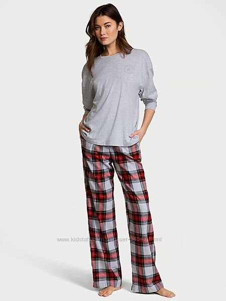 Піжама flannel long tee-jama set S regular